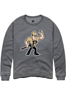 Rally Purdue Boilermakers Mens Grey Alt Logo Long Sleeve Crew Sweatshirt