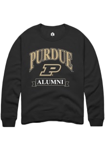 Mens Purdue Boilermakers Black Rally Alumni Banner Crew Sweatshirt