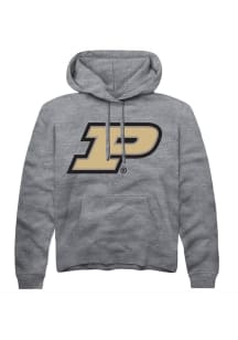 Mens Purdue Boilermakers Grey Rally Primary Logo Hooded Sweatshirt