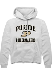 Mens Purdue Boilermakers White Rally No 1 Hooded Sweatshirt