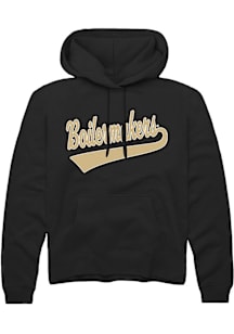 Rally Purdue Boilermakers Mens Black Tailsweep Long Sleeve Hoodie