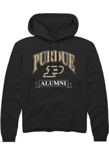 Rally Purdue Boilermakers Mens Black Alumni Banner Long Sleeve Hoodie