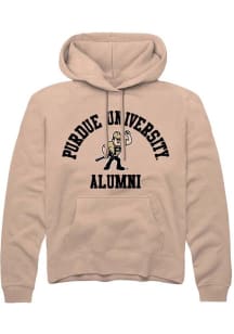 Mens Purdue Boilermakers Tan Rally Alumni Arch Hooded Sweatshirt