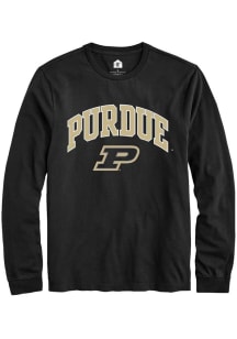 Mens Purdue Boilermakers Black Rally Arch Logo Tee