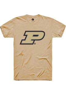 Rally Purdue Boilermakers Gold Primary Logo Graphic Short Sleeve T Shirt