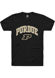 Purdue Boilermakers Black Rally Arch Logo Short Sleeve T Shirt