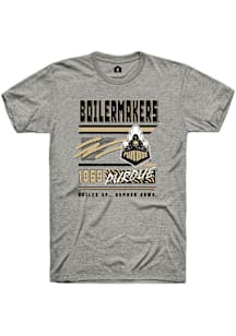 Rally Purdue Boilermakers Grey Retro Short Sleeve T Shirt