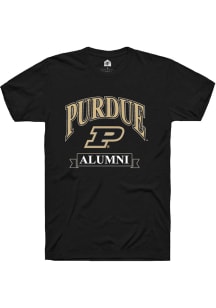 Rally Purdue Boilermakers Black Alumni Banner Short Sleeve T Shirt