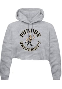 Rally Purdue Boilermakers Womens Grey Circle Hooded Sweatshirt