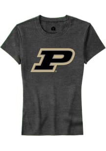 Purdue Boilermakers Charcoal Rally Primary Logo Short Sleeve T-Shirt