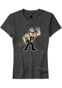 Purdue Boilermakers Charcoal Rally Alt Logo Short Sleeve T-Shirt