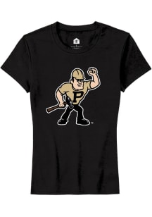 Rally Purdue Boilermakers Womens Black Alt Logo Short Sleeve T-Shirt