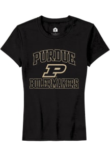 Purdue Boilermakers Black Rally No 1 Short Sleeve T-Shirt