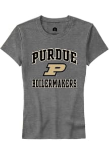 Purdue Boilermakers Grey Rally No 1 Short Sleeve T-Shirt