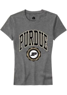 Purdue Boilermakers Grey Rally Arch Seal Short Sleeve T-Shirt