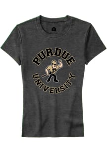 Purdue Boilermakers Charcoal Rally Circle Short Sleeve T-Shirt