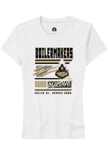 Purdue Boilermakers White Rally Retro Short Sleeve T-Shirt