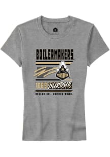 Purdue Boilermakers Grey Rally Retro Short Sleeve T-Shirt