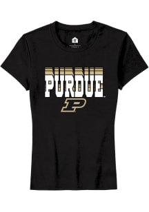 Purdue Boilermakers Black Rally Repeat Short Sleeve T-Shirt