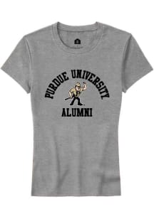 Purdue Boilermakers Grey Rally Alumni Arch Short Sleeve T-Shirt