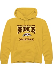 Rally Western Michigan Broncos Youth Gold Volleyball Long Sleeve Hoodie