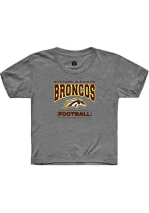 Rally Western Michigan Broncos Youth Grey Football Short Sleeve T-Shirt