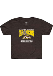 Rally Western Michigan Broncos Youth Brown Cross Country Short Sleeve T-Shirt