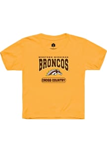 Rally Western Michigan Broncos Youth Gold Cross Country Short Sleeve T-Shirt