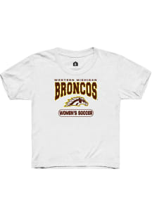 Rally Western Michigan Broncos Youth White Womens Soccer Short Sleeve T-Shirt