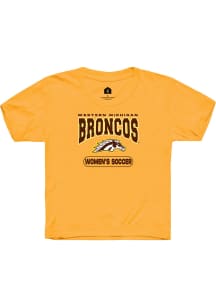 Rally Western Michigan Broncos Youth Gold Womens Soccer Short Sleeve T-Shirt