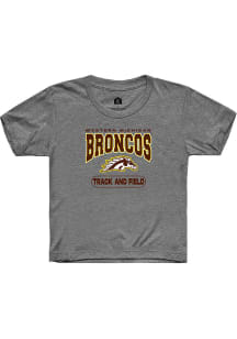 Rally Western Michigan Broncos Youth Grey Track and Field Short Sleeve T-Shirt