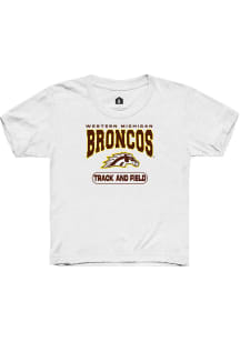 Rally Western Michigan Broncos Youth White Track and Field Short Sleeve T-Shirt