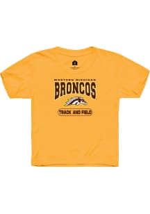 Rally Western Michigan Broncos Youth Gold Track and Field Short Sleeve T-Shirt