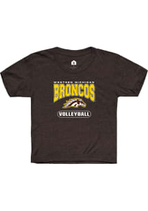 Rally Western Michigan Broncos Youth Brown Volleyball Short Sleeve T-Shirt