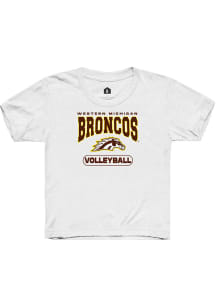Rally Western Michigan Broncos Youth White Volleyball Short Sleeve T-Shirt