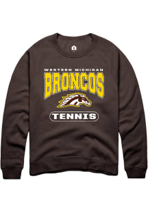 Rally Western Michigan Broncos Mens Brown Tennis Long Sleeve Crew Sweatshirt