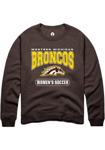 Rally Western Michigan Broncos Mens Brown Womens Soccer Long Sleeve Crew Sweatshirt