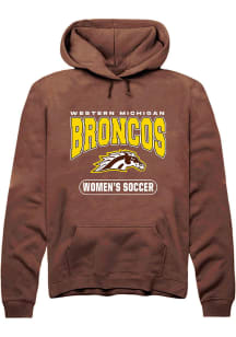 Rally Western Michigan Broncos Mens Brown Womens Soccer Long Sleeve Hoodie