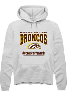 Rally Western Michigan Broncos Mens White Womens Tennis Long Sleeve Hoodie