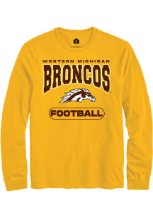 Rally Western Michigan Broncos Gold Football Long Sleeve T Shirt