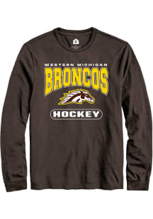 Rally Western Michigan Broncos Brown Hockey Long Sleeve T Shirt