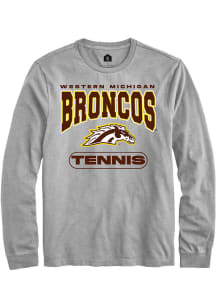 Rally Western Michigan Broncos Grey Tennis Long Sleeve T Shirt