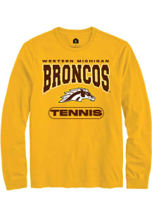 Rally Western Michigan Broncos Gold Tennis Long Sleeve T Shirt