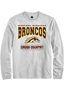 Rally Western Michigan Broncos White Cross Country Long Sleeve T Shirt