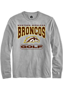Rally Western Michigan Broncos Grey Golf Long Sleeve T Shirt