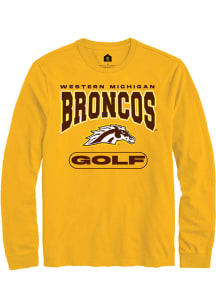 Rally Western Michigan Broncos Gold Golf Long Sleeve T Shirt