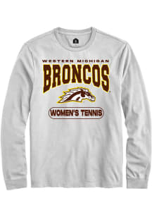 Rally Western Michigan Broncos White Womens Tennis Long Sleeve T Shirt