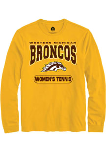Rally Western Michigan Broncos Gold Womens Tennis Long Sleeve T Shirt