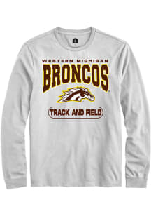 Rally Western Michigan Broncos White Track and Field Long Sleeve T Shirt