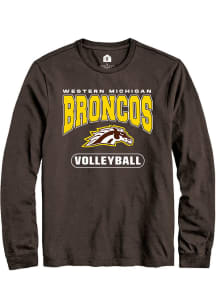 Rally Western Michigan Broncos Brown Volleyball Long Sleeve T Shirt